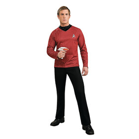 Rubie's Men's Deluxe Red Star Trek&#153; Uniform Movie Shirt Costume Large