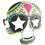 Morris Costumes SG1587 Sun-Stache Sugar Skull Glasses