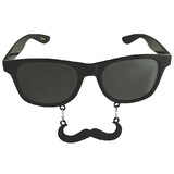 Morris Costumes SG843 Dark Sun-Stache Glasses with Mustache