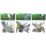 Morris Costumes SS09639 Assorted Rubber Spiders - 3 Pieces