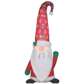 Gemmy SS117169G 60" Blow Up Inflatable Mixed Media Christmas Tomten Outdoor Yard Decoration