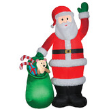 Gemmy SS118299G Airblown® Luxe Santa with Toy Bag 107