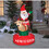Gemmy Industiries SS118418G 72" Blow Up Inflatable Animated Santa On Reindeer Outdoor Yard Decoration