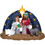 Gemmy SS118905G Blow Up Inflatable Snowy Night Nativity Outdoor Yard Decoration