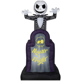 Gemmy Industiries SS221152G 42" Blow Up Inflatable Nightmare Before Christmas Master of Fright Jack Skellington Halloween Outdoor Yard Decoration