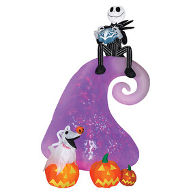 Gemmy SS221178G Airblown Projection Nightmare Before Christmas Scene 107" Outdoor Yard Decor