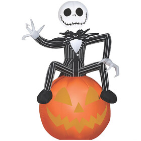 Gemmy Industiries SS223450G 42" Blow Up Inflatable Nightmare Before Christmas Jack Skellington Halloween Decoration