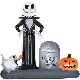 Gemmy SS227161G Blow Up Inflatable Jack Skellington Inflatable Outdoor Yard Decoration