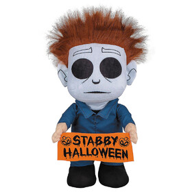 Disguise SS229759G 18" Halloween Michael Myers with Sign Tabletop Decoration
