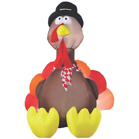 Morris Costumes SS25663G 72" Blow Up Inflatable Turkey with Lights Outdoor Yard Decoration