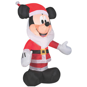 Sunstar SS35474G 42" Blow Up Inflatable Mickey Mouse with Santa Beard Outdoor Yard Decoration