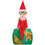 Morris Costumes SS35847G 42" Elf On Present Airblown Outdoor Yard Decoration