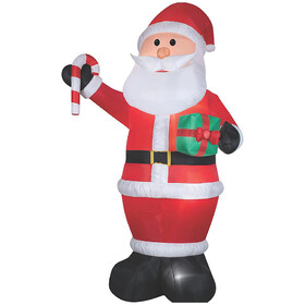 Morris Costumes SS36715G 144" Blow Up Inflatable Santa with Gift &amp; Candy Cane Outdoor Yard Decoration