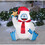 Gemmy Industiries SS37179G 36" Blow Up Inflatable Rudolph the Red Nosed Reindeer&#174; Sitting Bumble&#153; Holding Star Outdoor Yard Decoration