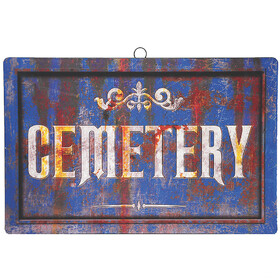 Sunstar SS46892 Cemetery Sign Halloween Decoration