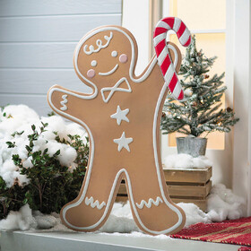 Disguise SS48824 35 3/4" Iron Gingerbread Boy Christmas Decoration