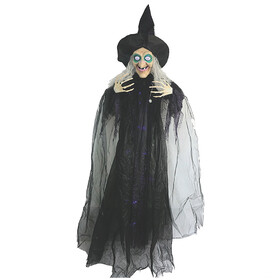 Sunstar SS61173 72" Animated Hanging Witch Halloween Decoration