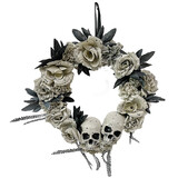 Morris Costumes SS62066 Elegant Skull & Roses Halloween Wreath