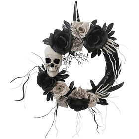 Sunstar SS63059 18" Skull &amp; Roses Wreath