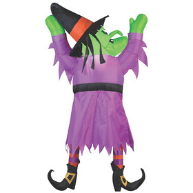 Morris Costumes SS70772G 60" Blow Up Inflatable Hanging Witch Outdoor Halloween Yard Decoration