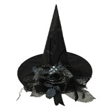 Morris Costumes SS72312 Adult's Black Witch Hat with Rose & Ribbon