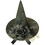 Morris Costumes SS72312 Adult's Black Witch Hat with Rose &amp; Ribbon