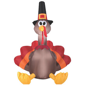 Morris Costumes SS73774G 60" Blow Up Inflatable Happy Turkey Day Outdoor Yard Decoration