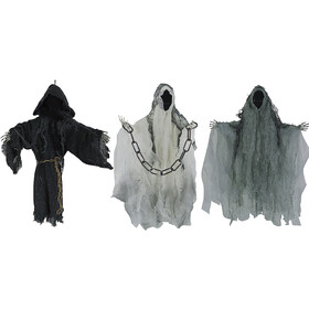 Morris Costumes SS79365 21" Hanging Faceless Reaper Decorations - Set of 3