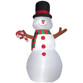 Gemmy SS880160G Blow Up Inflatable Swiveling Snowman Outdoor Yard Decoration