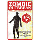 Morris Costumes SS88105 Metal Zombie Outbreak Sign