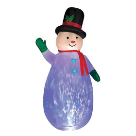 Sunstar SS89739G 90" Blow Up Inflatable Snowman Projection Outdoor Yard Decoration