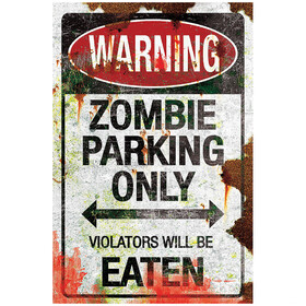 Morris Costumes SS89846 Metal Zombie Parking Sign