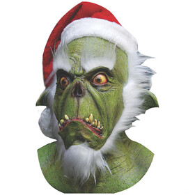 Morris Costumes TA499 Latex Green Santa Mask
