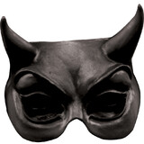 Morris Costumes TB25002B Devil Black Latex Half Mask