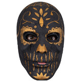 Ghoulish TB25621 Day of the Dead Golden Carving Catrina Mask