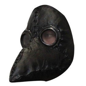 Ghoulish TB26773 Plague Doctor Black Latex Mask