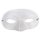 Morris Costumes TI-01WT Half Mask Satin White