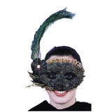 Morris Costumes TI51 Feather 20's Style Mask