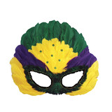 Morris Costumes TI-54 Mask Mardi Gras Sequin Feather