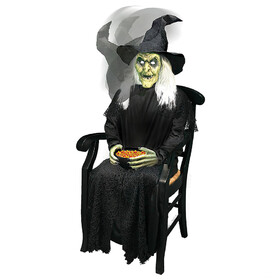 Morris Costumes TT58413 21" Animated Sitting Witch Halloween Prop