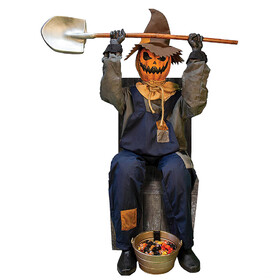 Tekky Toys TT58773C Smiling Jack Greeter with Chair Halloween Decoration