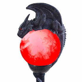 Tekky Toys TT59073 6 Ft. Light-Up Flaming Dragon Lamp Post with Sound Halloween Decoration