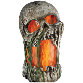 Tekky Toys TT60064 12" Flaming Rotted Skull Animated Prop