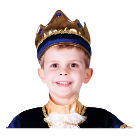 Dress Up America UP696 Kid's Gold &amp; Blue Crown