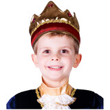 Dress Up America UP697 Kid's Gold & Red Crown