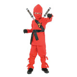 Underwraps UR-25846MD Ninja - Child Red Medium