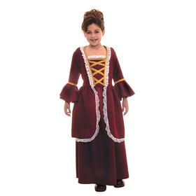 Underwraps Girl's Colonial Dress Costume