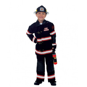 Underwraps UR27613 Kid's Black Firefighter Helmet