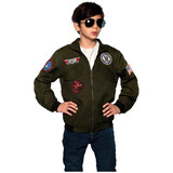 Underwraps Kid's Top Gun Navy Pilot Jacket Costume