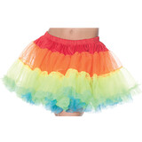 Underwraps UR-28282 Petticoat Tutu Adult Rainbow